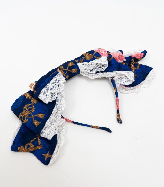 Nnstar Sugar Festivaly Retro Prints Lolita Hat Headbow and Choker