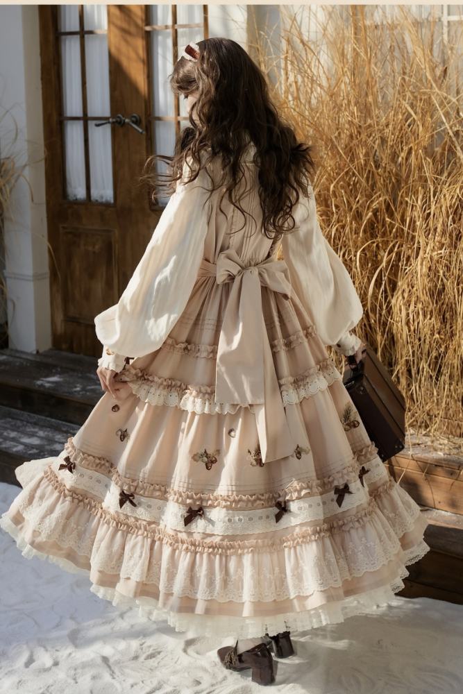 Shyp ~Forest Acorns~ Cotton Lolita JSK Blouse and Cardigan