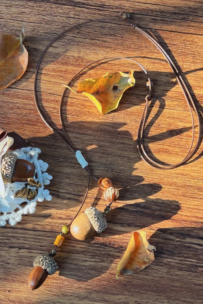 Shyp ~Forest Acorns~ Lolita Headdress Necklace and Belt