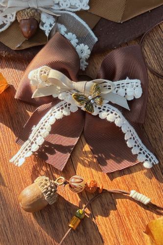 Shyp ~Forest Acorns~ Lolita Headdress Necklace and Belt