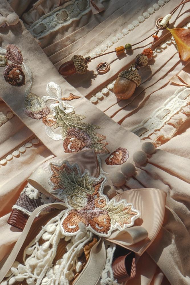 Shyp ~Forest Acorns~ Lolita Headdress Necklace and Belt