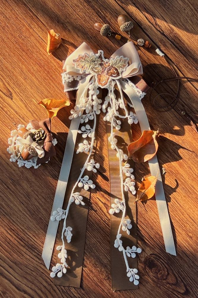 Shyp ~Forest Acorns~ Lolita Headdress Necklace and Belt
