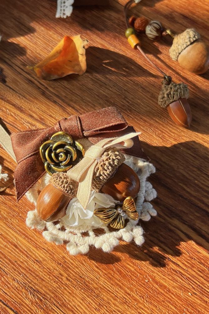Shyp ~Forest Acorns~ Lolita Headdress Necklace and Belt
