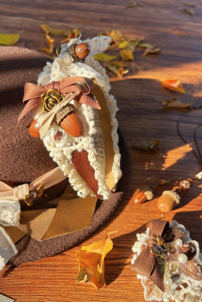 Shyp ~Forest Acorns~ Lolita Headdress Necklace and Belt