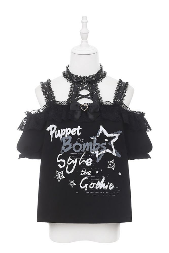 Puppet Bombs ~Star Bunny~ Jirai Kei T-shirt Skirt and Backpack