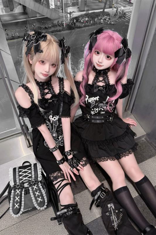 Puppet Bombs ~Star Bunny~ Jirai Kei T-shirt Skirt and Backpack