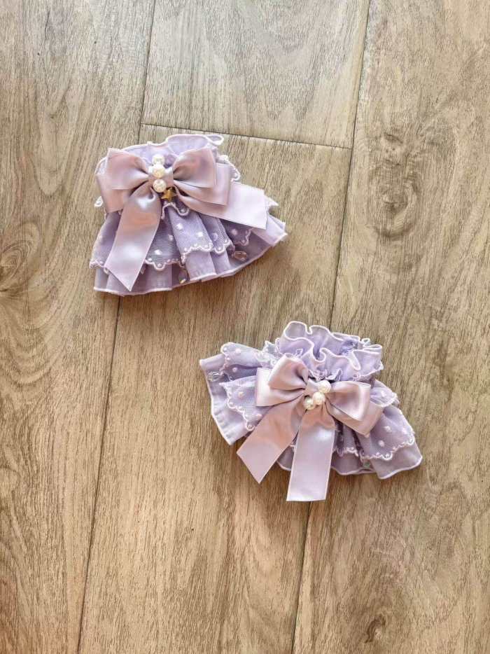 White Bird ～Romantic Castle～ Lolita Headbow Bonnet and Wristcuffs
