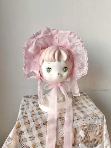 White Bird ～Romantic Castle～ Lolita Headbow Bonnet and Wristcuffs