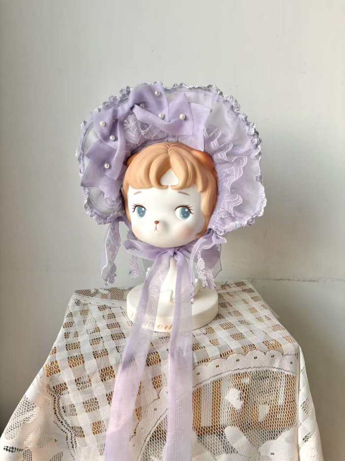 White Bird ～Romantic Castle～ Lolita Headbow Bonnet and Wristcuffs