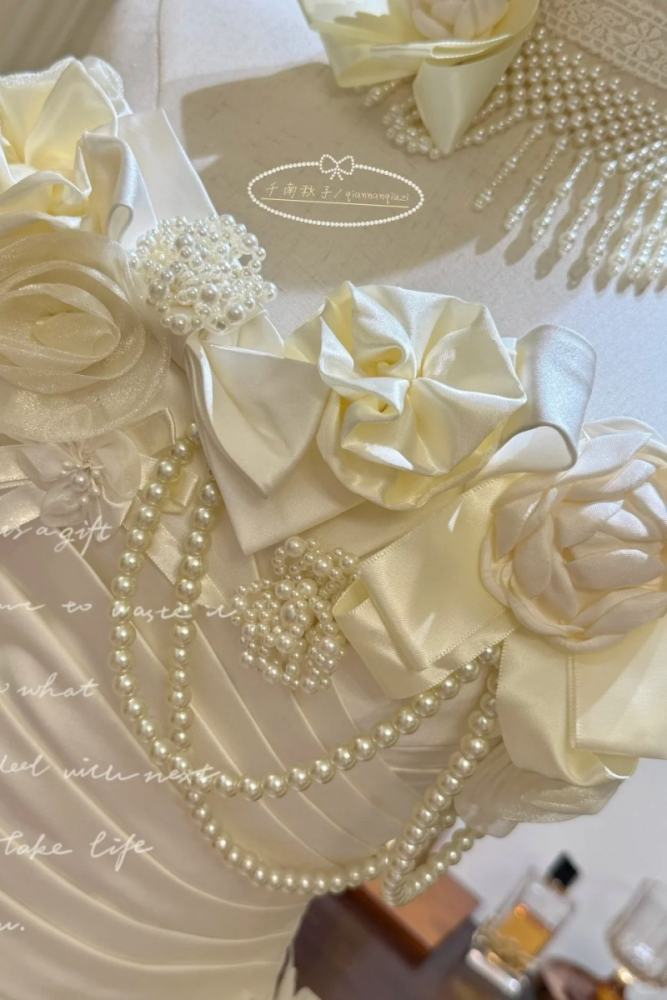 Handmade Floor Length Wedding Gown Bridal Dress