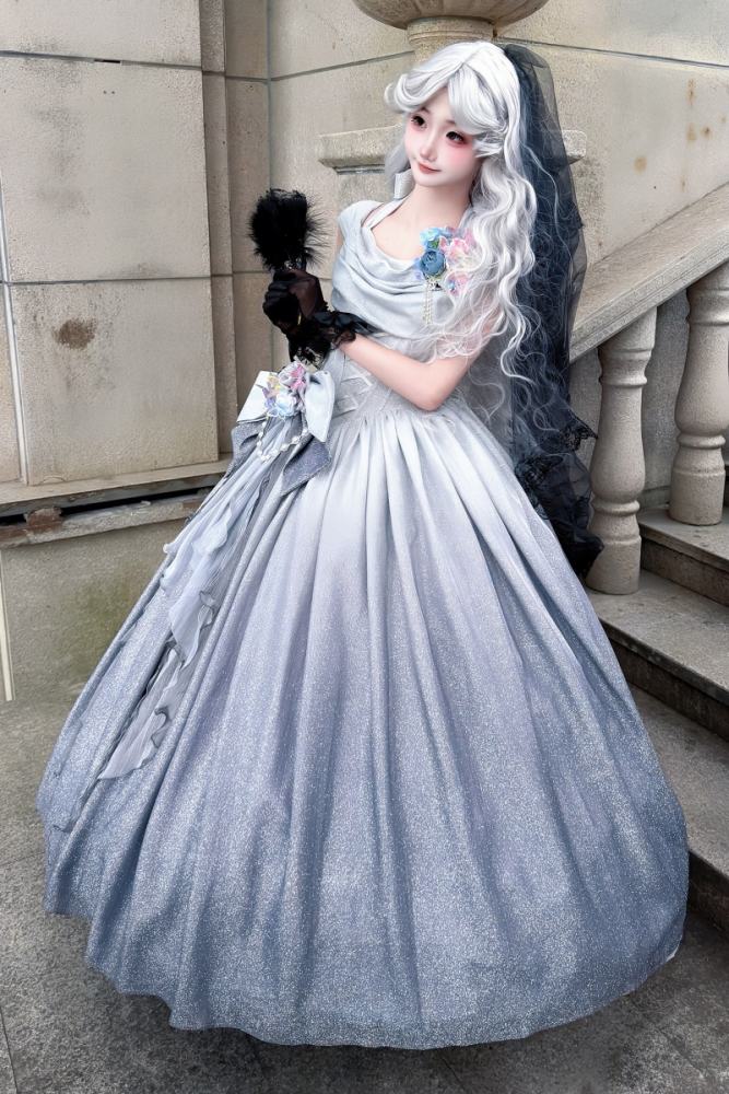 Rose Ruins Floor Length Sweet Formal Dress