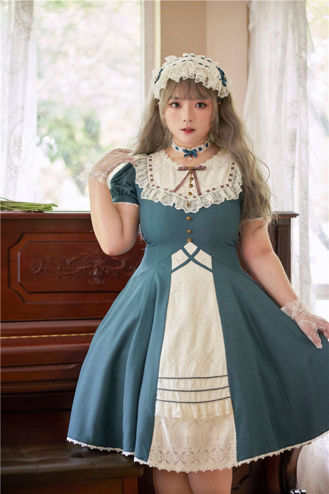 Forest Night Front Open Lolita Dress One Piece