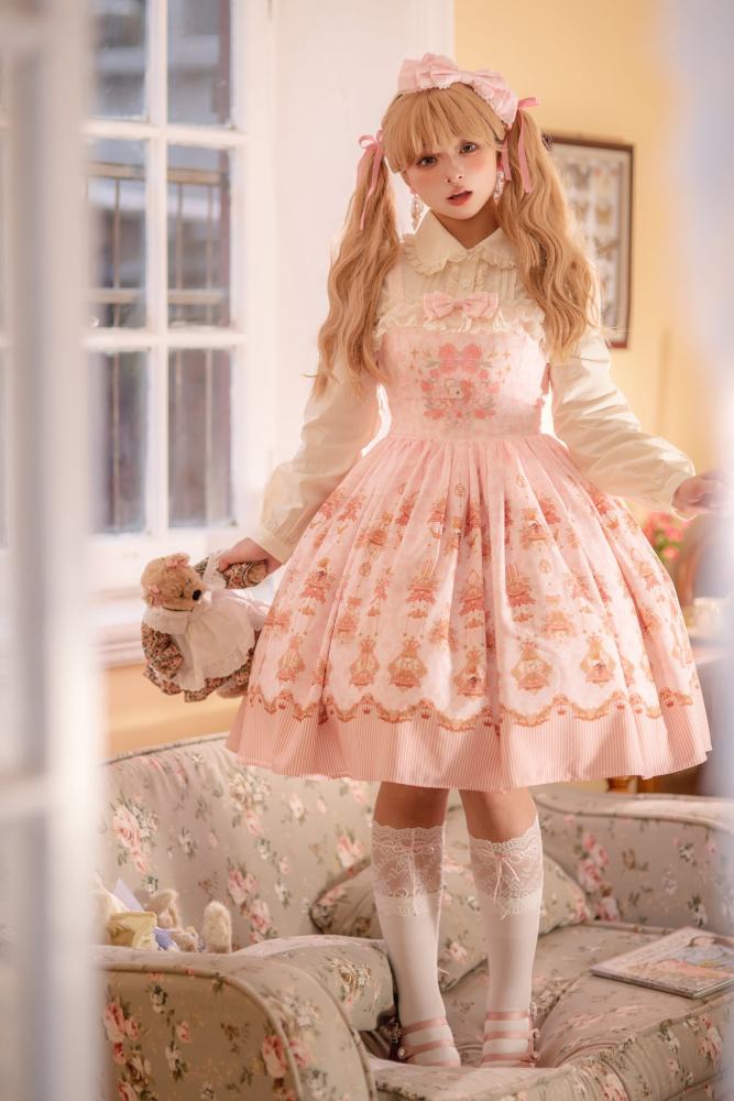 Strawberry Witch the Rabbit in the Rose Garden Lolita Dress, Skirt and Blouse