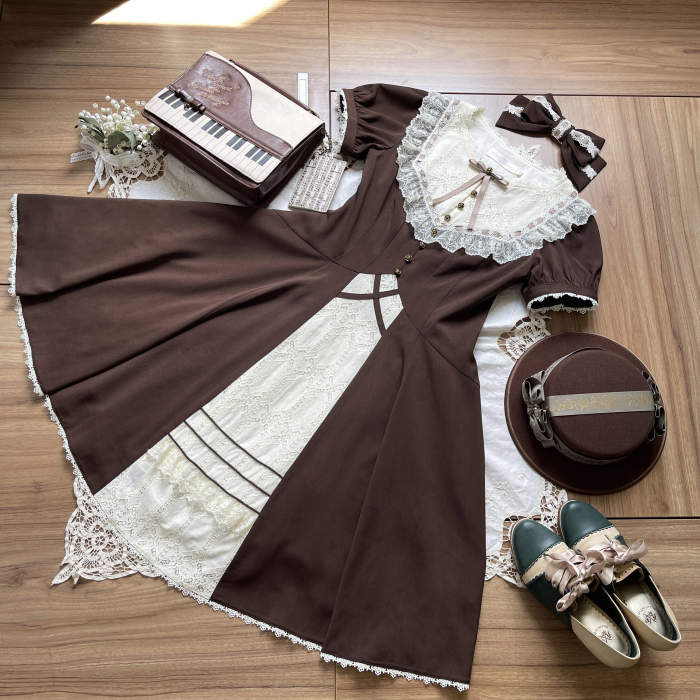 Forest Night Front Open Lolita Dress One Piece