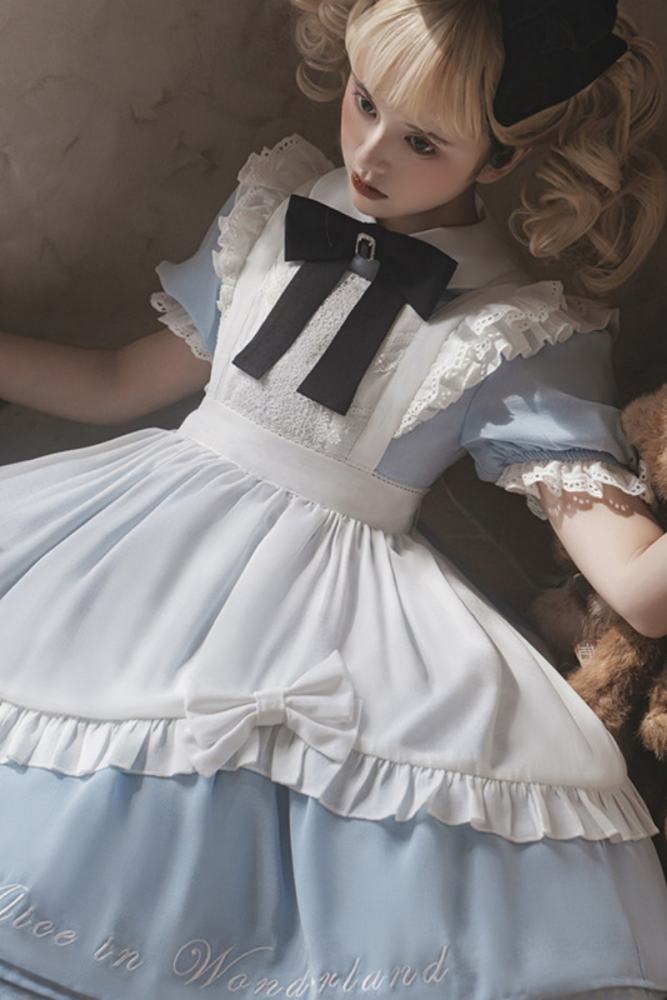 Unchartde Stars Alice in Wonderland Lolita OP and Apron