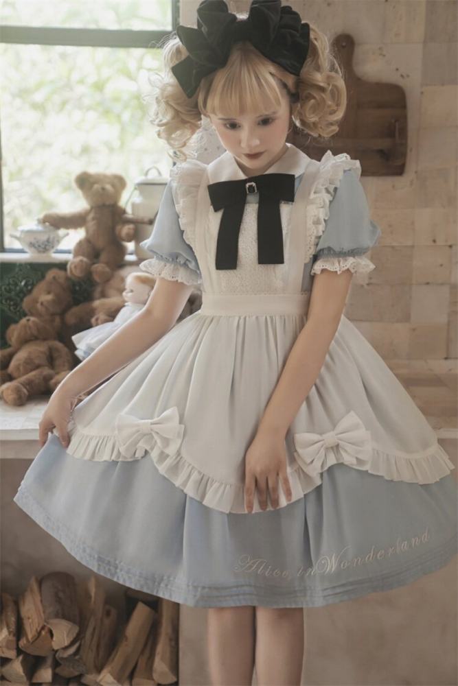Unchartde Stars Alice in Wonderland Lolita OP and Apron