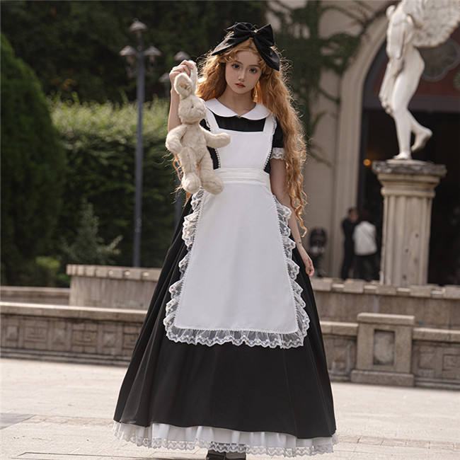 Plus Size Alice Dreamland Maid Lolita Dress and Apron