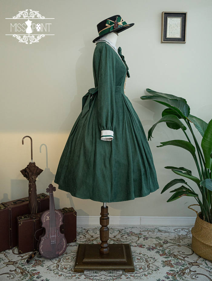 Miss Point Golden Movement College Lolita Dress One Piece Green XL In Stock