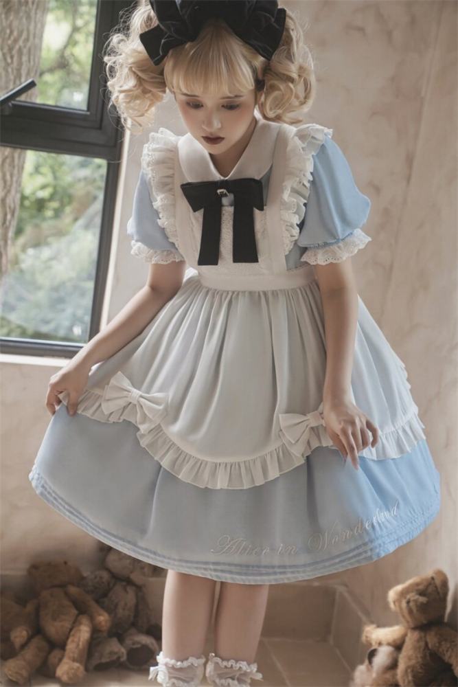 Unchartde Stars Alice in Wonderland Lolita OP and Apron