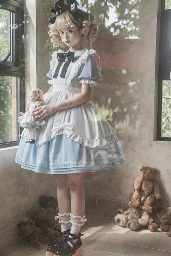 Unchartde Stars Alice in Wonderland Lolita OP and Apron