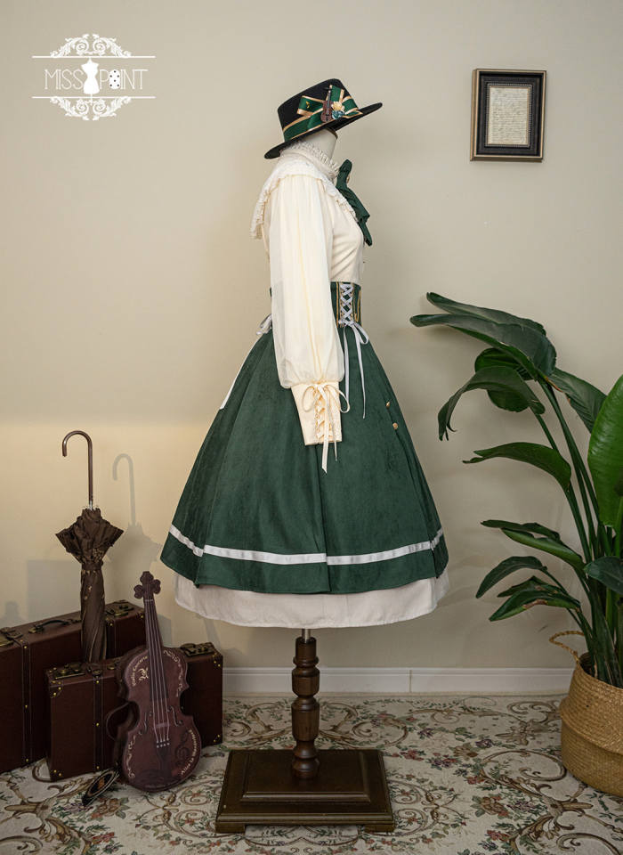 Miss Point Golden Movement College Lolita Skirt