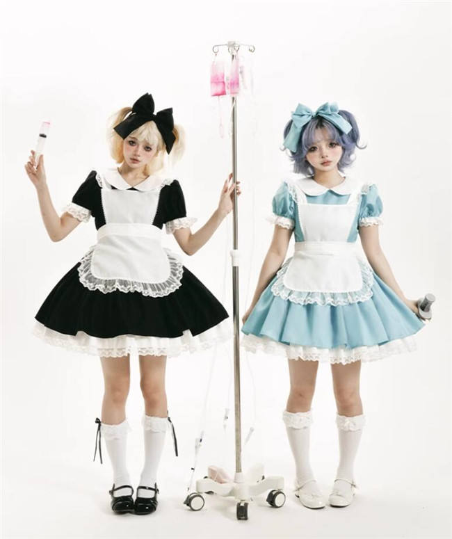 Plus Size Alice Dreamland Maid Lolita Dress and Apron