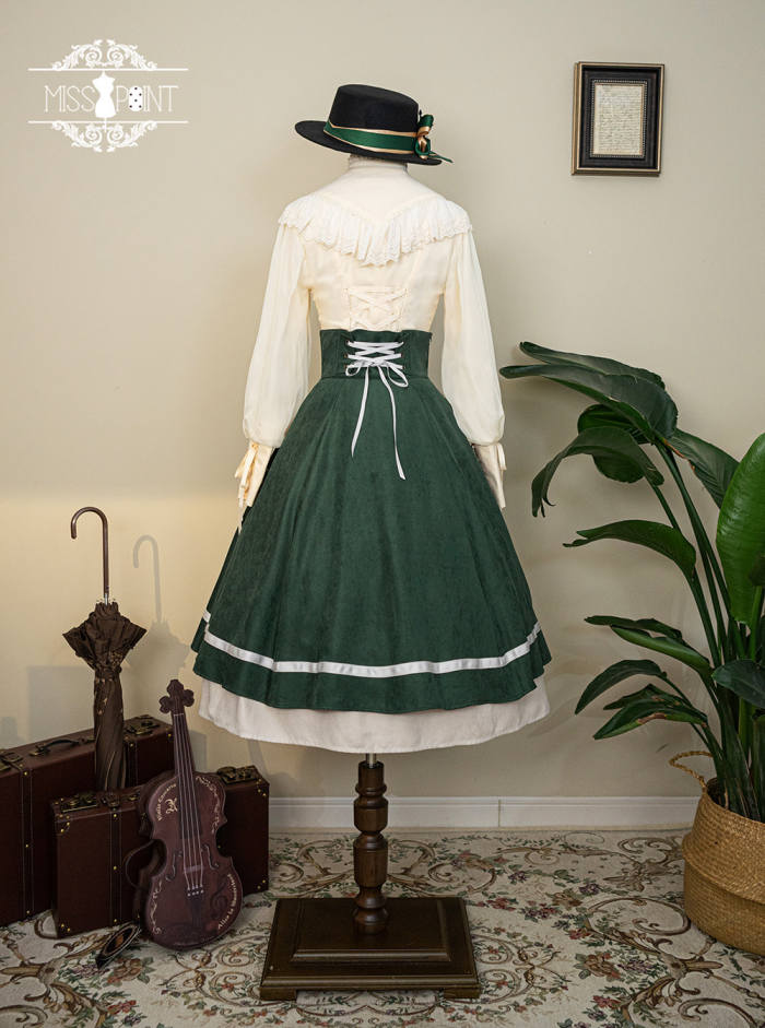 Miss Point Golden Movement College Lolita Skirt