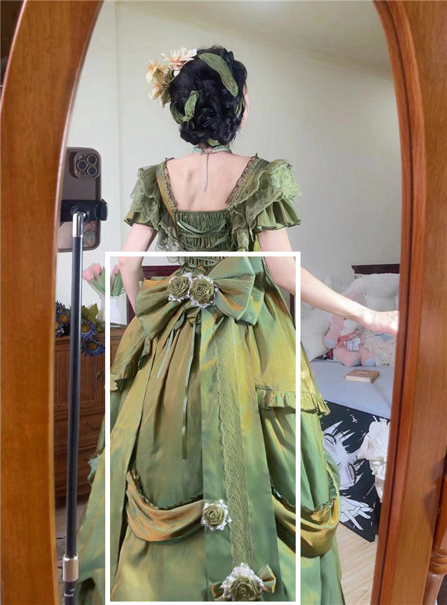 Meowing and Fruity Tana Manor Vintage Lolita Wedding Dress