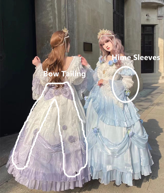 Meowing and Fruity Tana Manor Ombre Vintage Lolita Wedding Dress