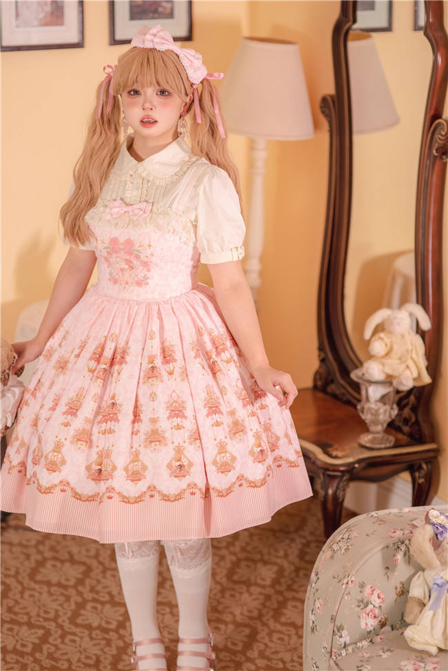 Strawberry Witch the Rabbit in the Rose Garden Lolita Dress, Skirt and Blouse