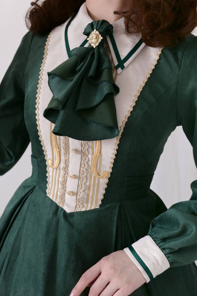 Miss Point Golden Movement College Lolita Dress One Piece Green XL In Stock
