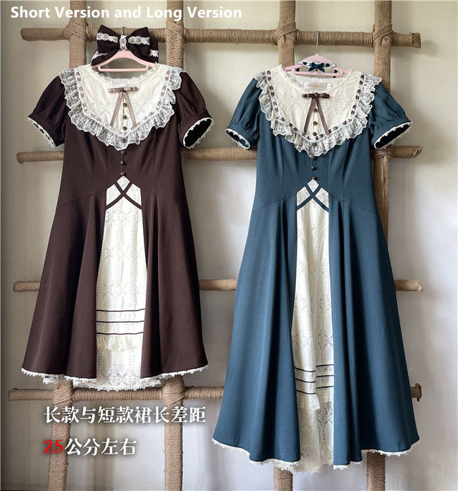 Forest Night Front Open Lolita Dress One Piece