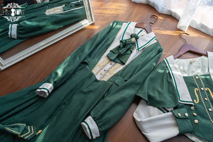 Miss Point Golden Movement College Lolita Dress One Piece Green XL In Stock