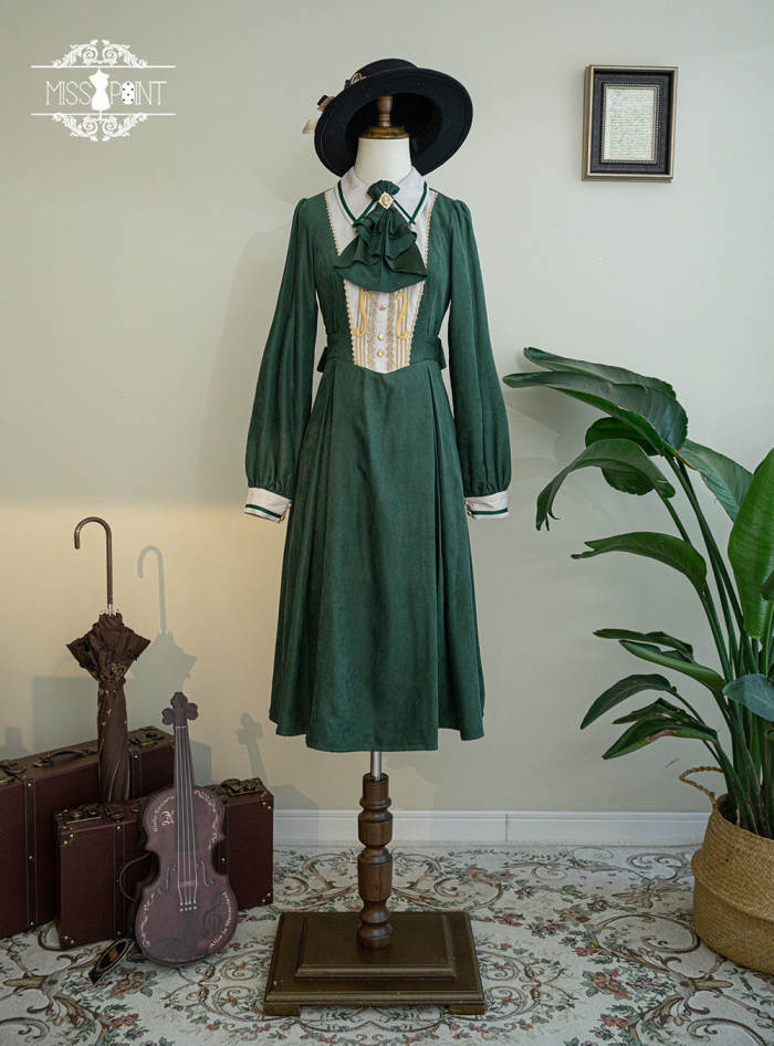 Miss Point Golden Movement College Lolita Dress One Piece Green XL In Stock