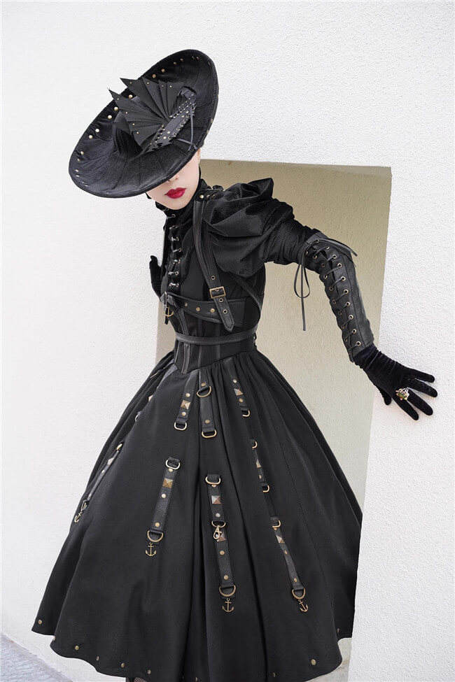 Foxtrot Ghost Ship Gothic Corset Lolita Jumper Dress and Blouse