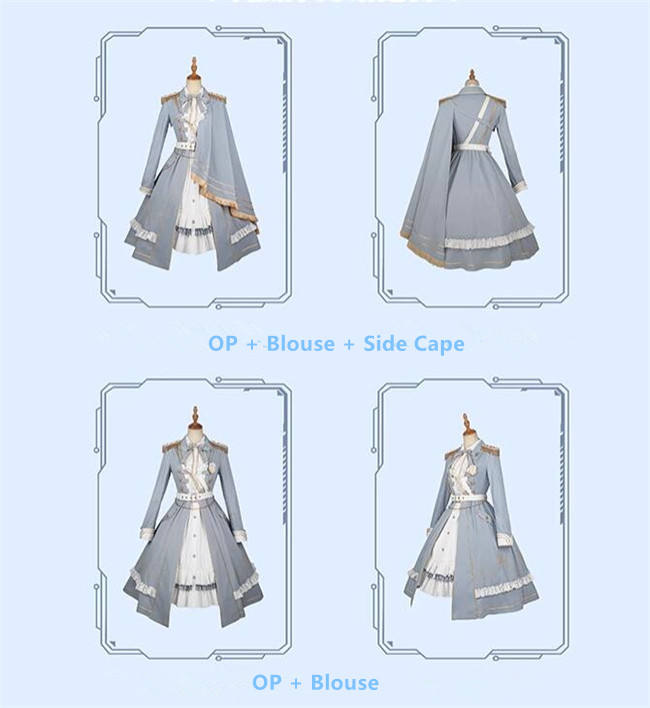 Ying Luo Fu Starsea Fantasy Military Lolita Dress, Cape, Blouse and Hat