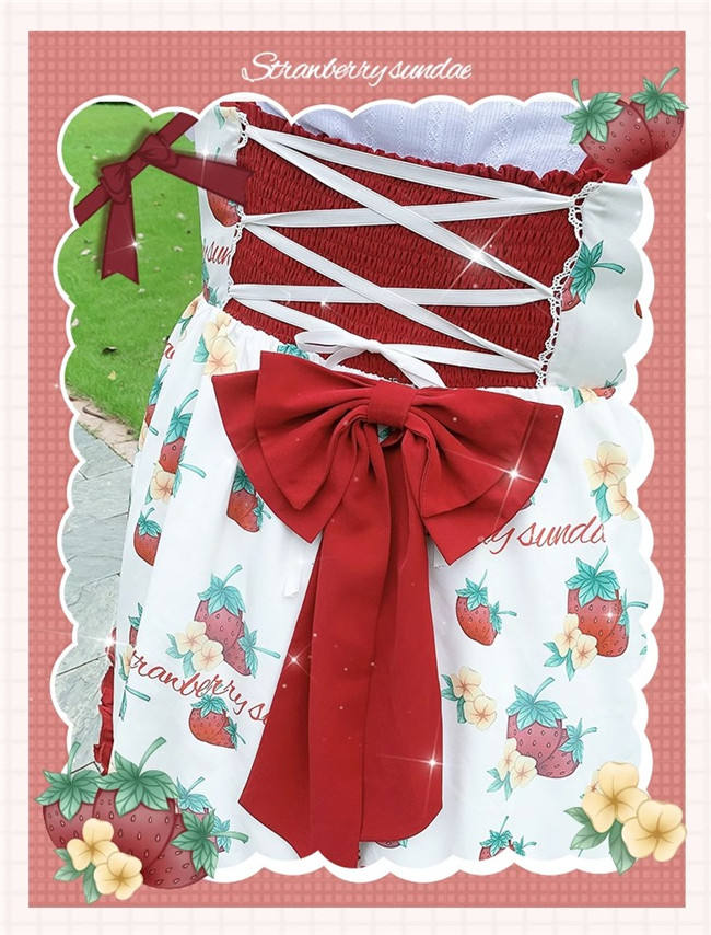 Sweet Strawberry Lolita Jumper Dress