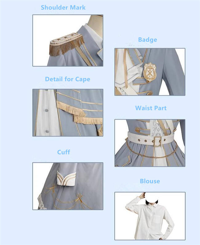 Ying Luo Fu Starsea Fantasy Military Lolita Dress, Cape, Blouse and Hat