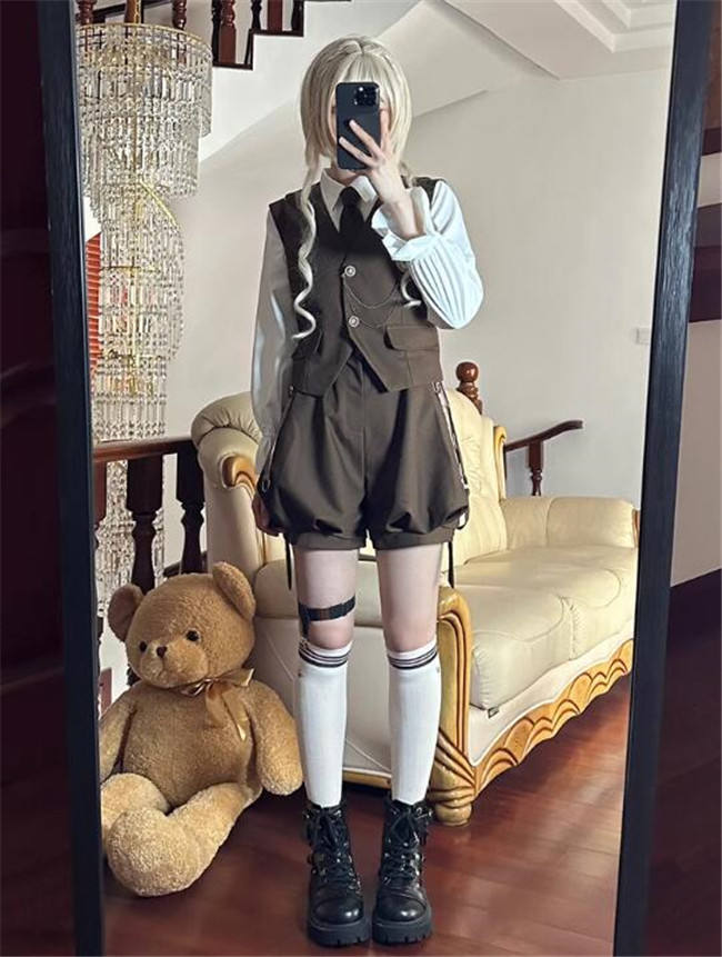 Unchartde Stars Bunny Detective Ouji Lolita Blouse, Vest and Pants