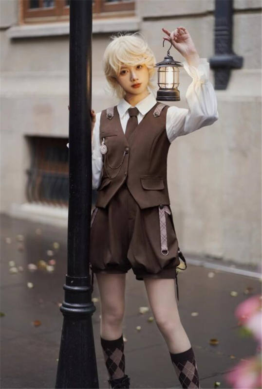 Bunny Detective Ouji Lolita Blouse, Vest and Pants