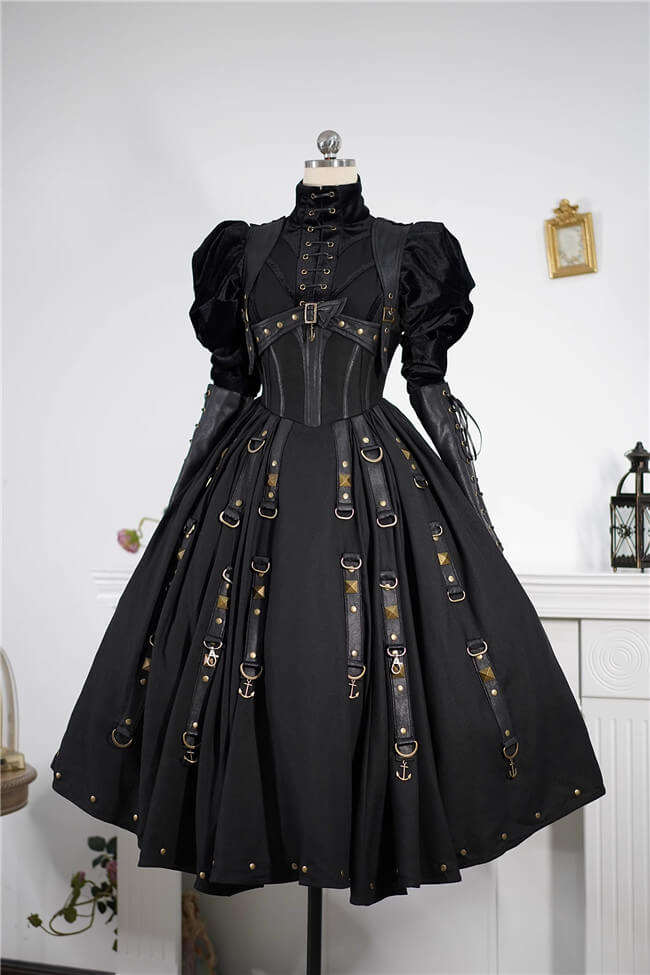 Foxtrot Ghost Ship Gothic Corset Lolita Jumper Dress and Blouse
