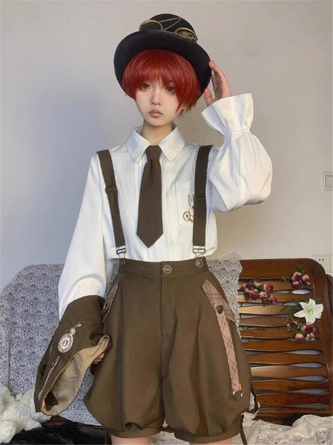 Unchartde Stars Bunny Detective Ouji Lolita Blouse, Vest and Pants