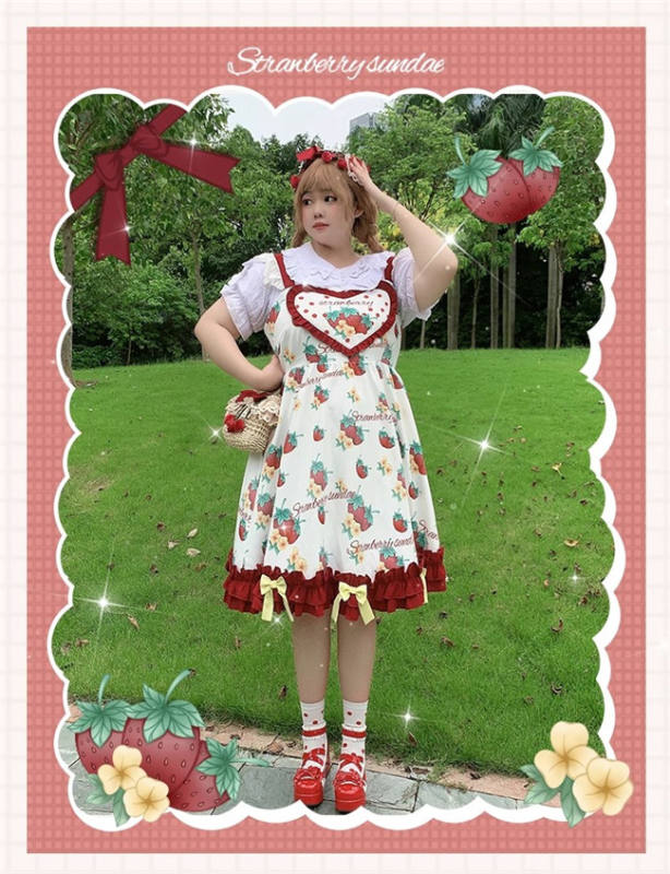 Sweet Strawberry Lolita Jumper Dress