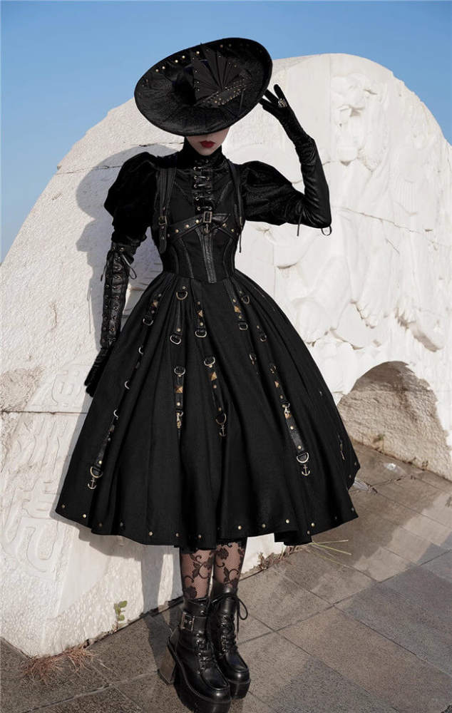 Foxtrot Ghost Ship Gothic Corset Lolita Jumper Dress and Blouse