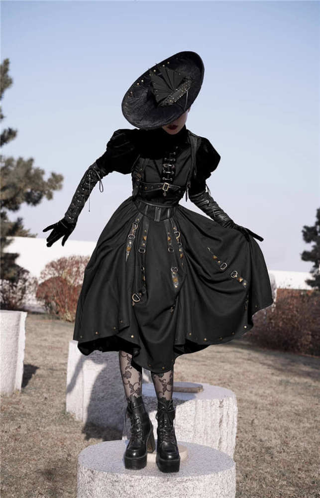 Foxtrot Ghost Ship Gothic Corset Lolita Jumper Dress and Blouse