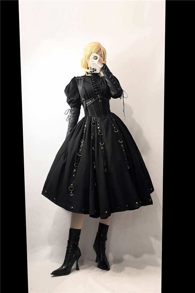 Foxtrot Ghost Ship Gothic Corset Lolita Jumper Dress and Blouse