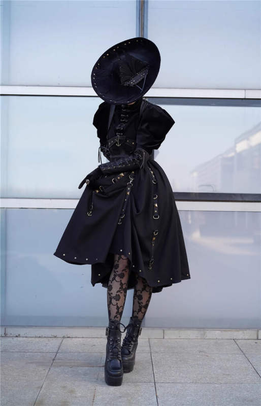 Foxtrot Ghost Ship Gothic Corset Lolita Jumper Dress and Blouse