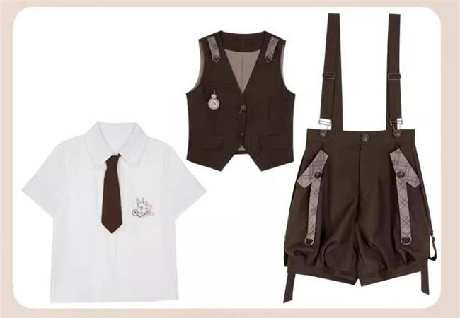 Unchartde Stars Bunny Detective Ouji Lolita Blouse, Vest and Pants