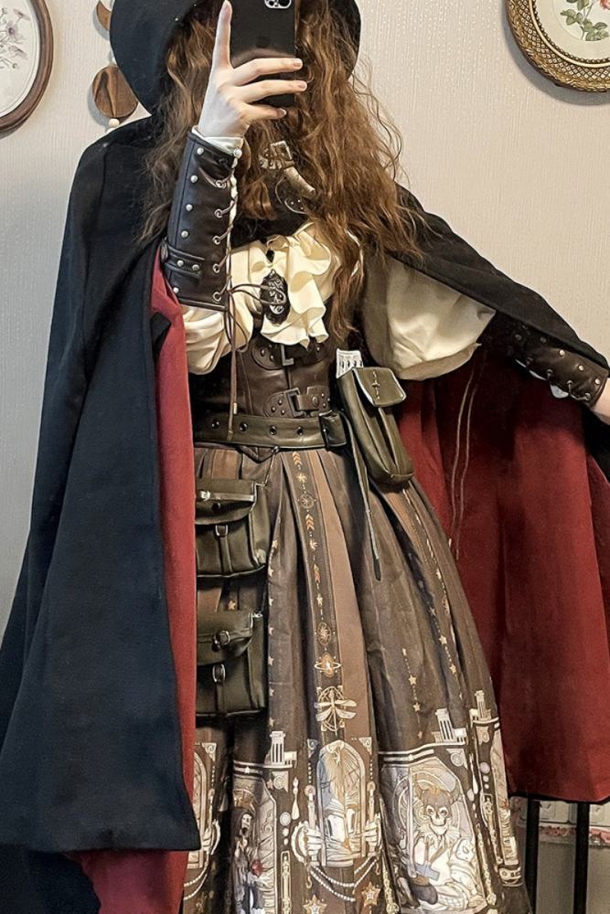 Miss Point ~ Demon Hunting Velvet Lolita Cape Long