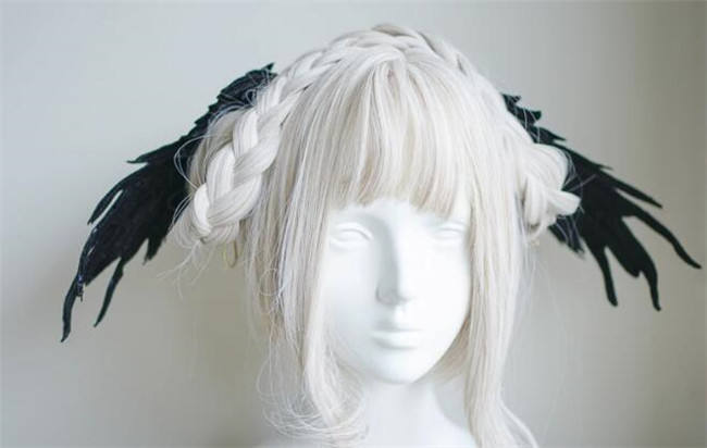 Angle Wings Feather Embroidery Lolita Hairclip